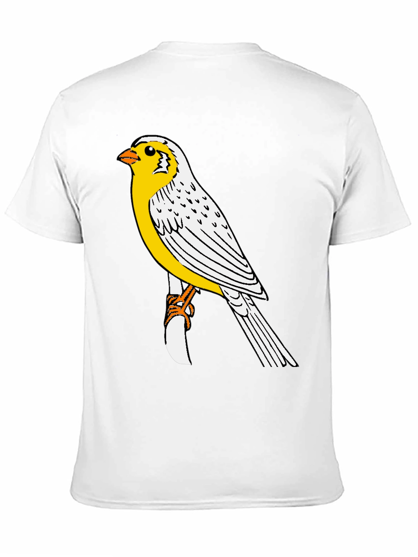 Camiseta Negra con Diseño de Canario Amarillo