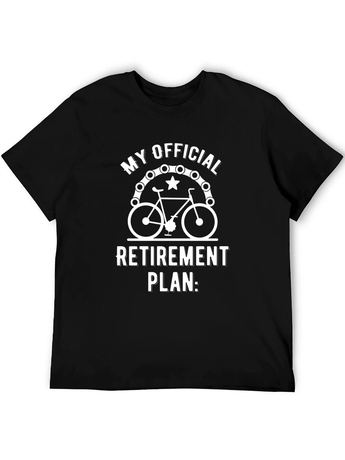 Camiseta Negra Mi Plan Oficial de Jubilación: Bici