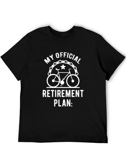 Camiseta Negra Mi Plan Oficial de Jubilación: Bici