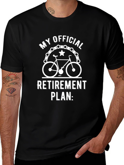 Camiseta Negra Mi Plan Oficial de Jubilación: Bici