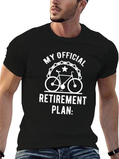 Camiseta Negra Mi Plan Oficial de Jubilación: Bici