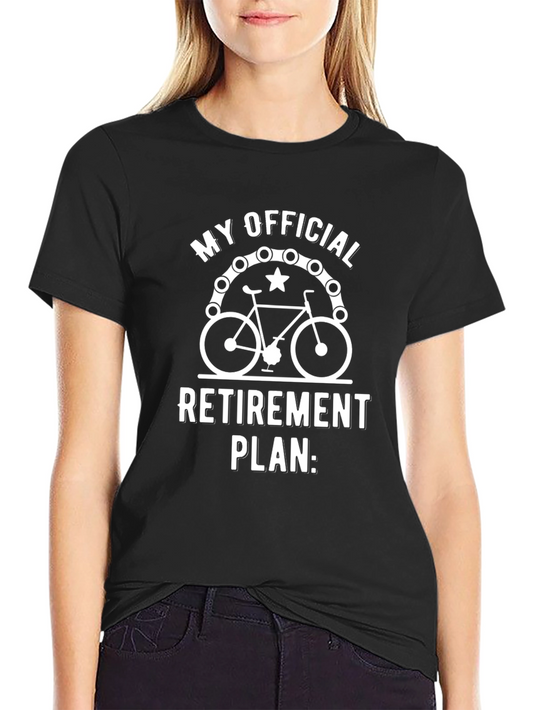 Camiseta Negra Mi Plan Oficial de Jubilación: Bici