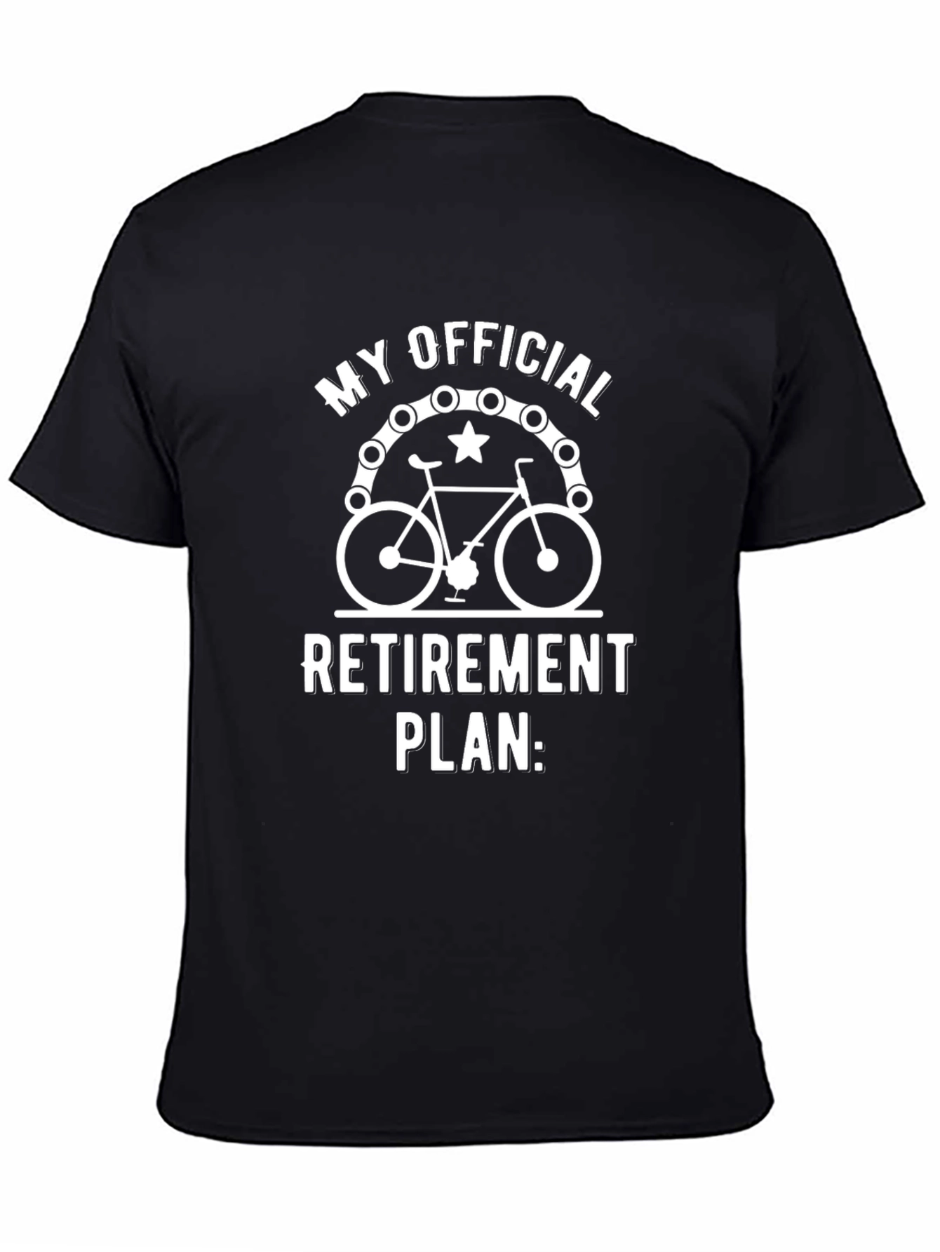 Camiseta Negra Mi Plan Oficial de Jubilación: Bici