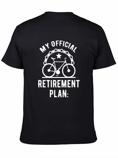 Camiseta Negra Mi Plan Oficial de Jubilación: Bici