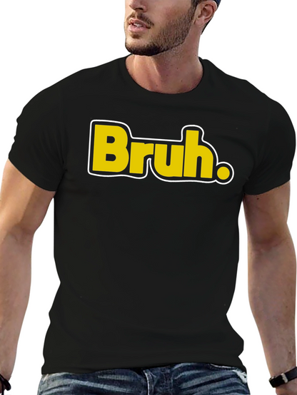 Camiseta Negra Casual - Diseño Bruh