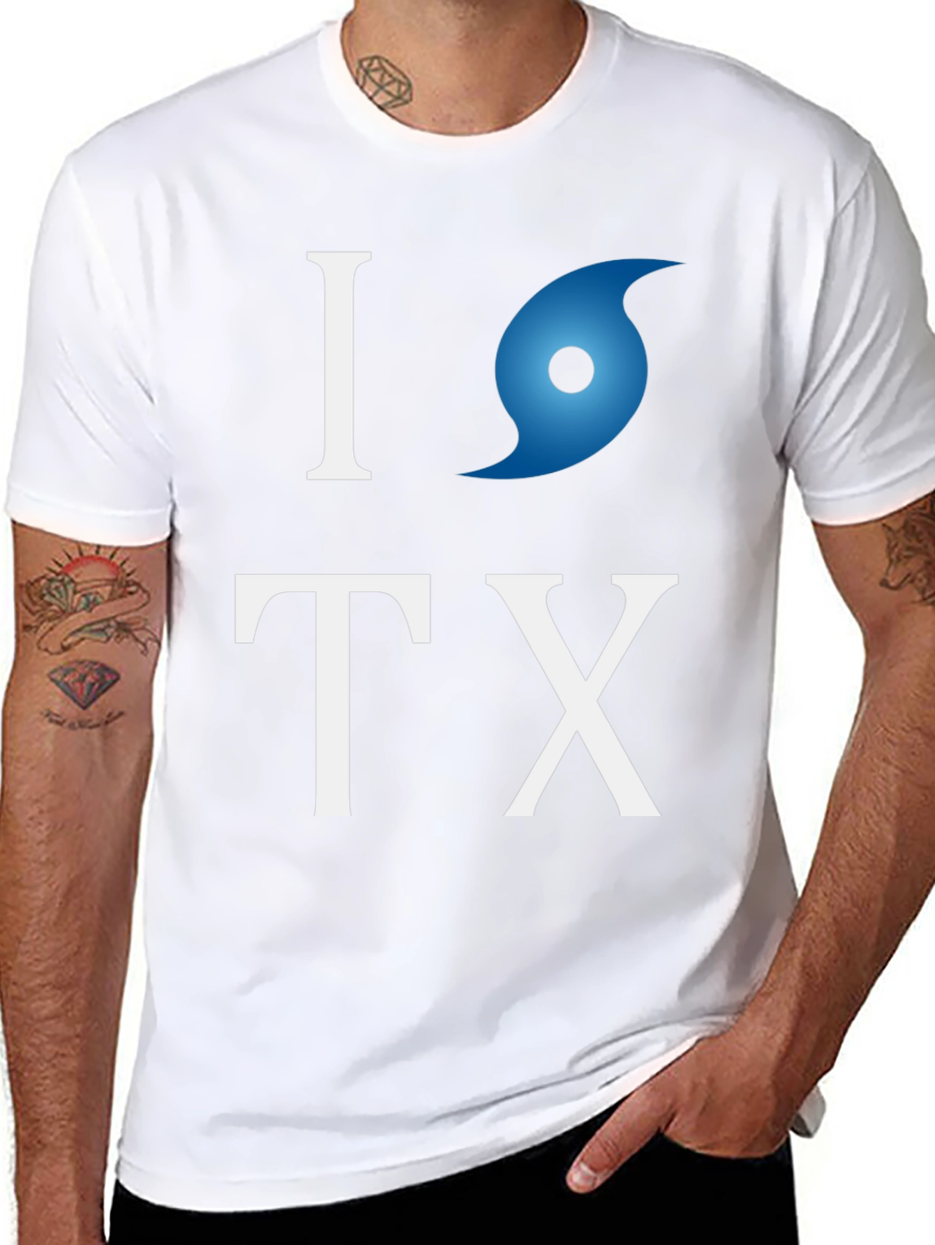 Camiseta I love Texas con huracán