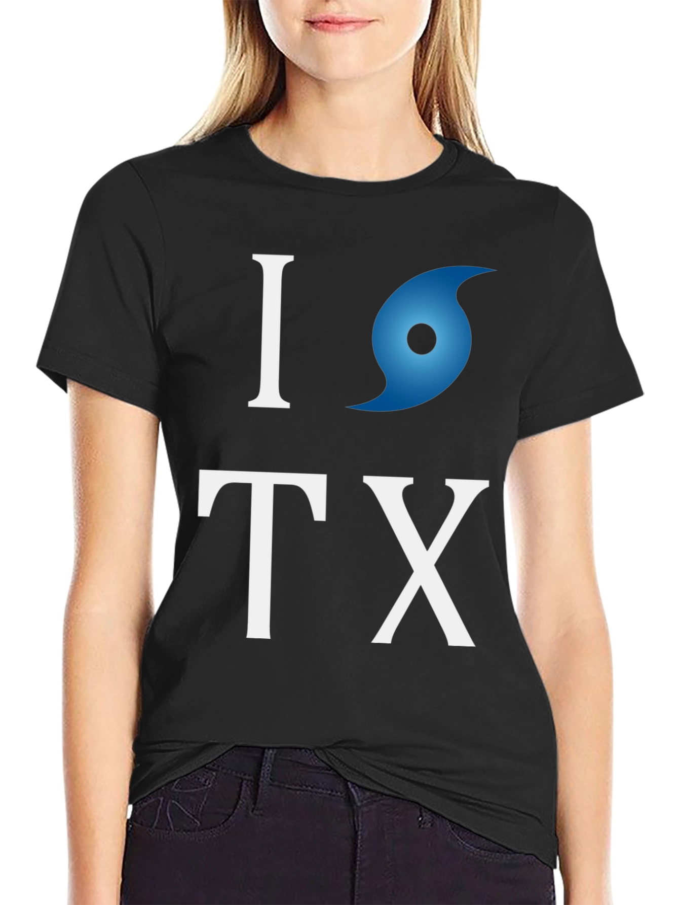 Camiseta I love Texas con huracán