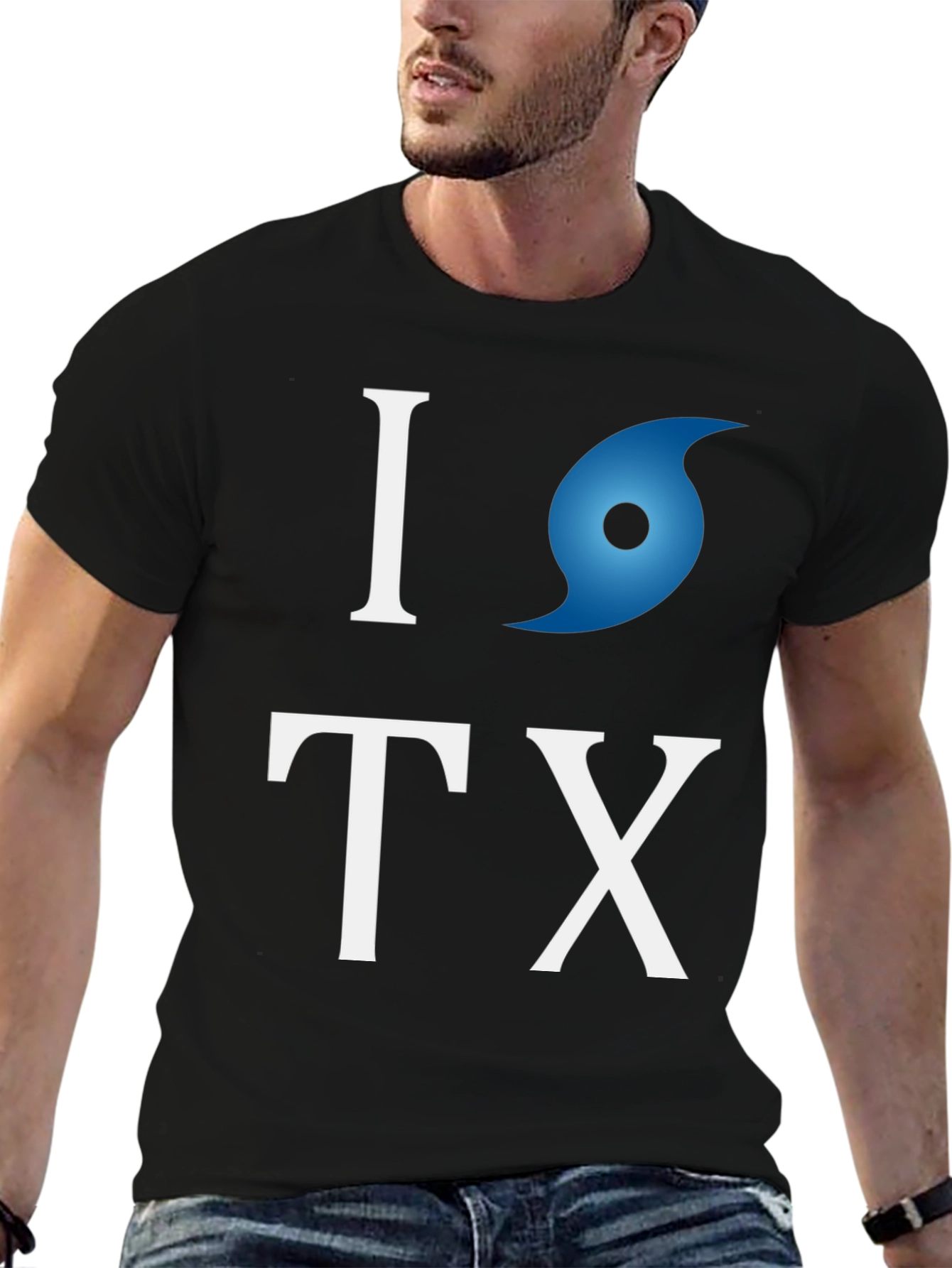 Camiseta I love Texas con huracán