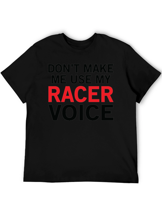 Camiseta Negra Racer Voice: Divertida y Original
