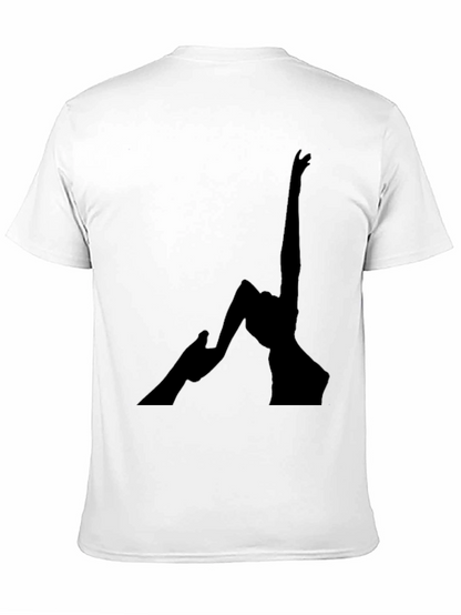 Camiseta Negra con Silueta Abstracta