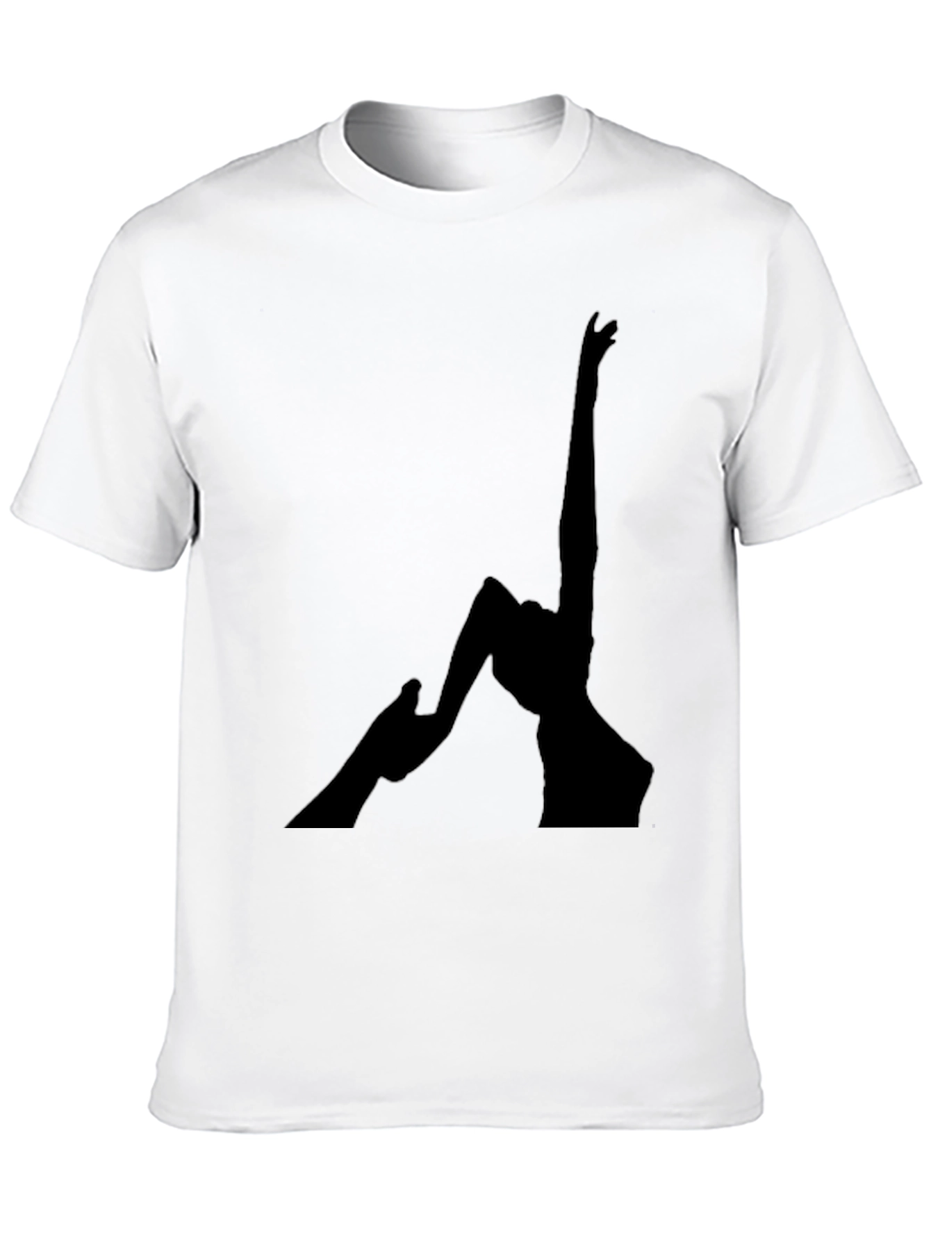 Camiseta Negra con Silueta Abstracta