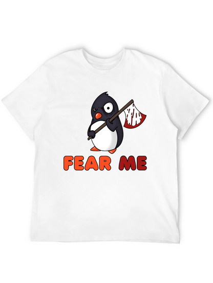 Camiseta Negra con Pingüino Aterrador