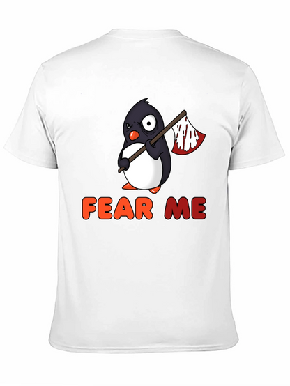 Camiseta Negra con Pingüino Aterrador