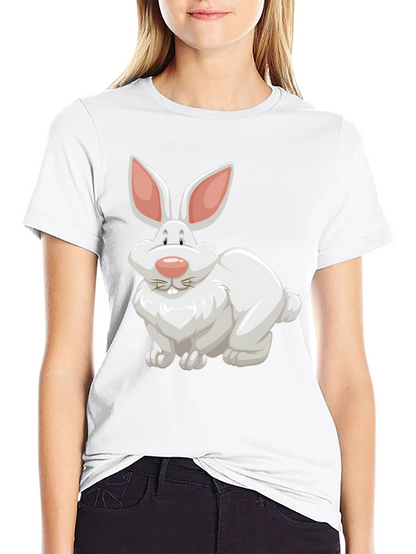 Camiseta Conejo Blanco - Estilo Casual y Divertido