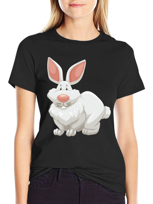 Camiseta Conejo Blanco - Estilo Casual y Divertido