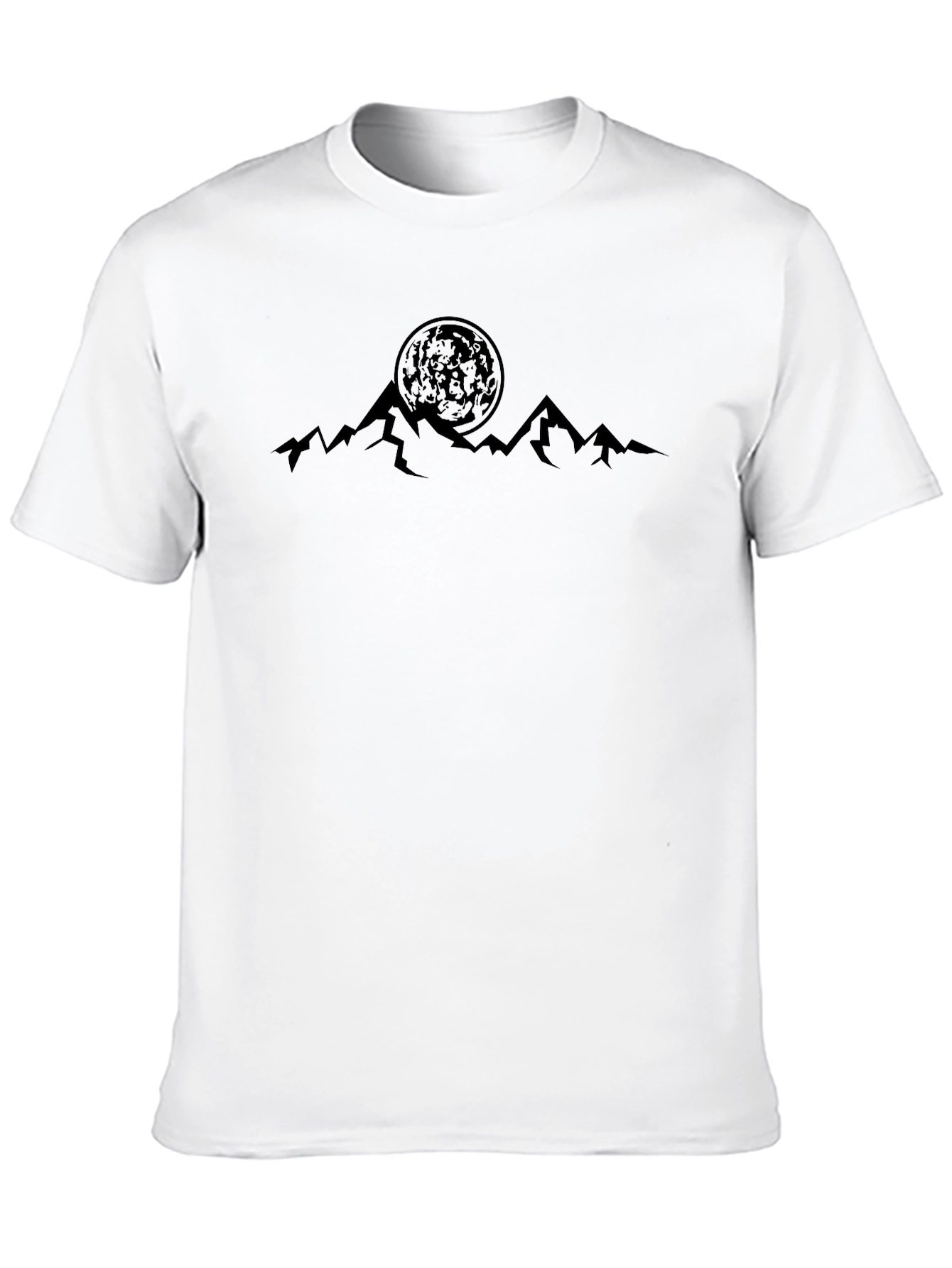 Camiseta Negra Montañas y Luna