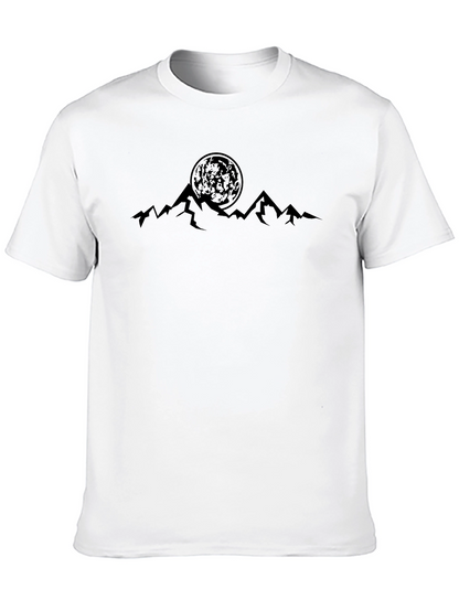 Camiseta Negra Montañas y Luna