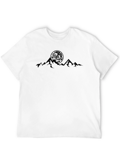 Camiseta Negra Montañas y Luna