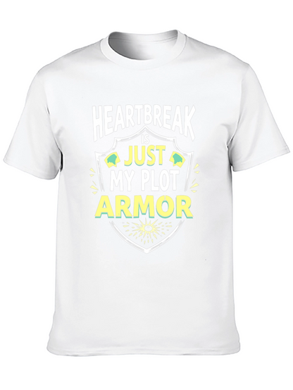Camiseta Negra: Heartbreak is Just My Plot Armor