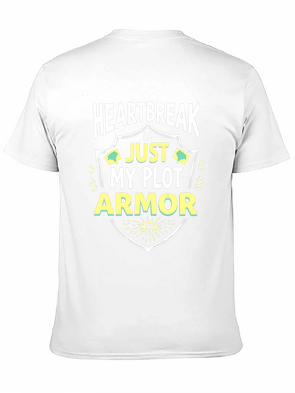 Camiseta Negra: Heartbreak is Just My Plot Armor