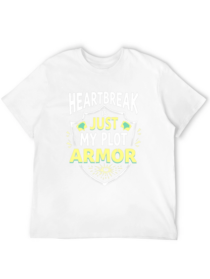 Camiseta Negra: Heartbreak is Just My Plot Armor