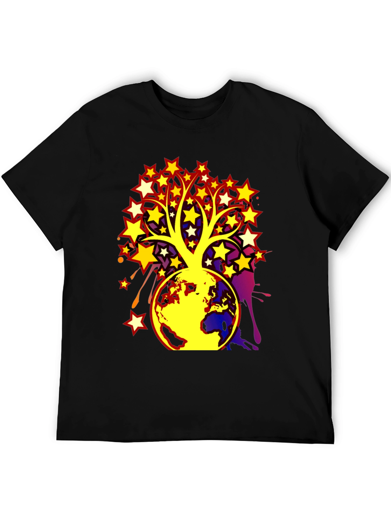 Camiseta Hombre Árbol de Estrellas y Tierra