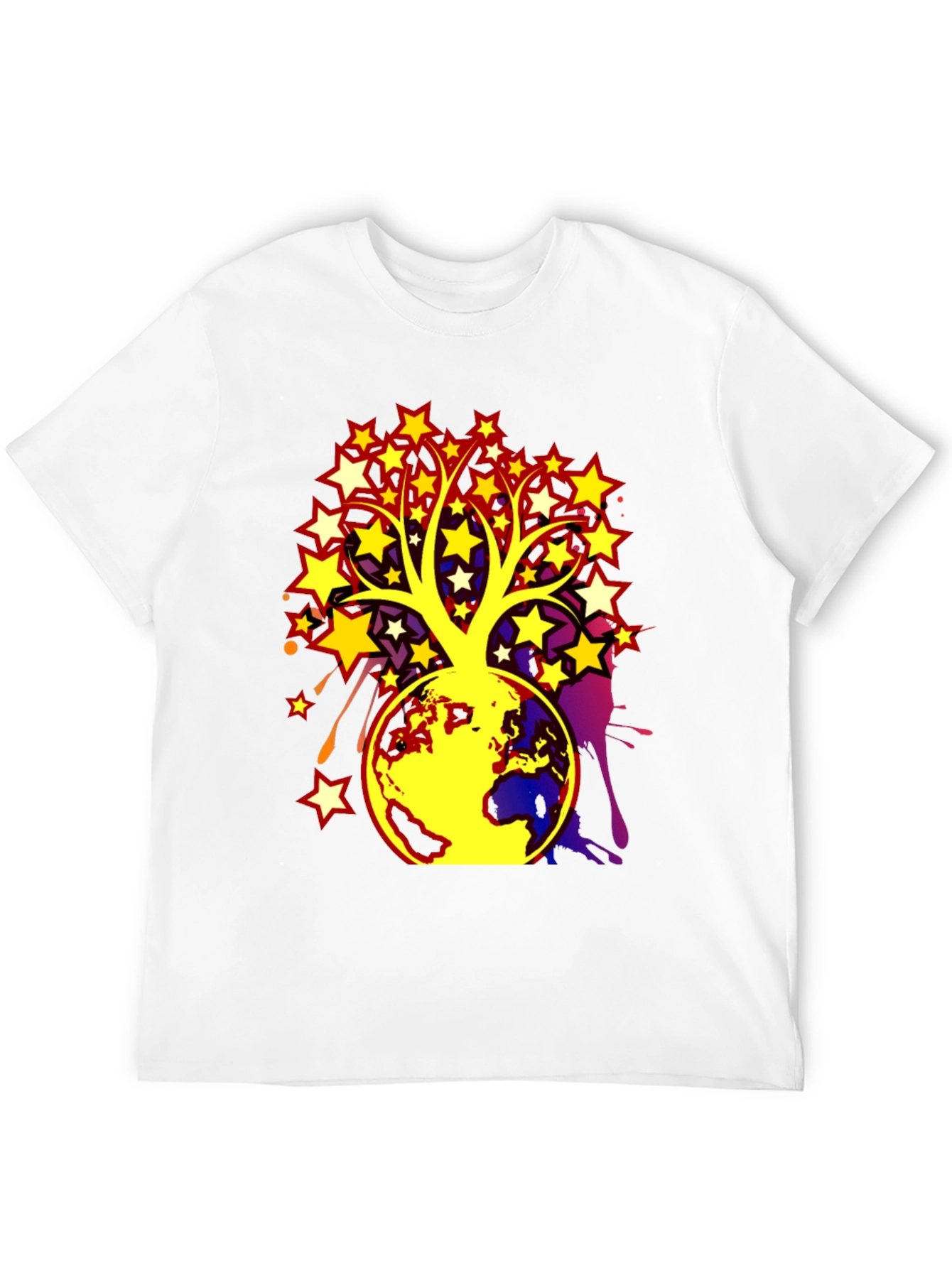 Camiseta Hombre Árbol de Estrellas y Tierra