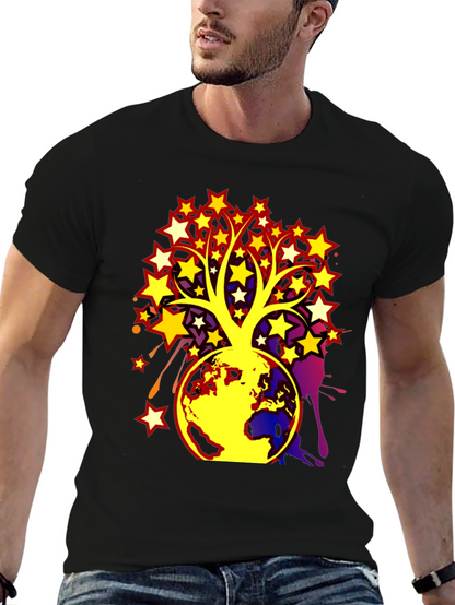 Camiseta Hombre Árbol de Estrellas y Tierra