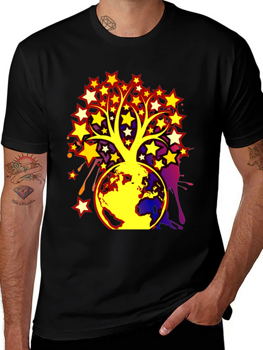Camiseta Hombre Árbol de Estrellas y Tierra