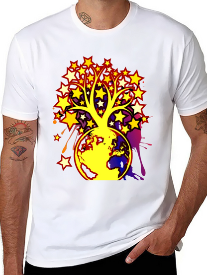 Camiseta Hombre Árbol de Estrellas y Tierra