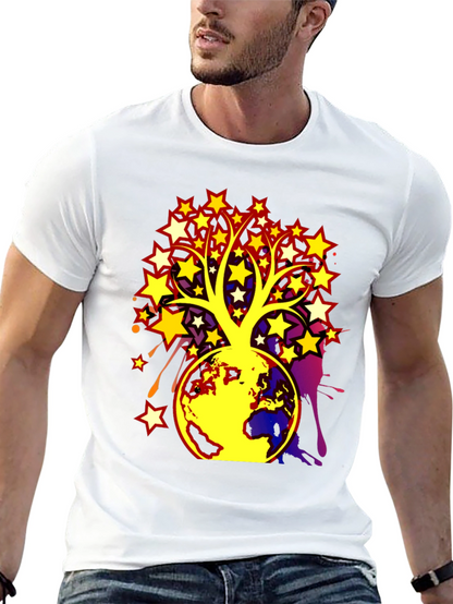 Camiseta Hombre Árbol de Estrellas y Tierra