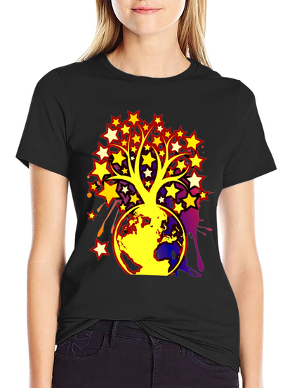 Camiseta Hombre Árbol de Estrellas y Tierra