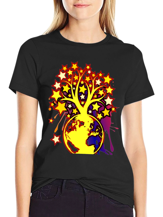 Camiseta Hombre Árbol de Estrellas y Tierra