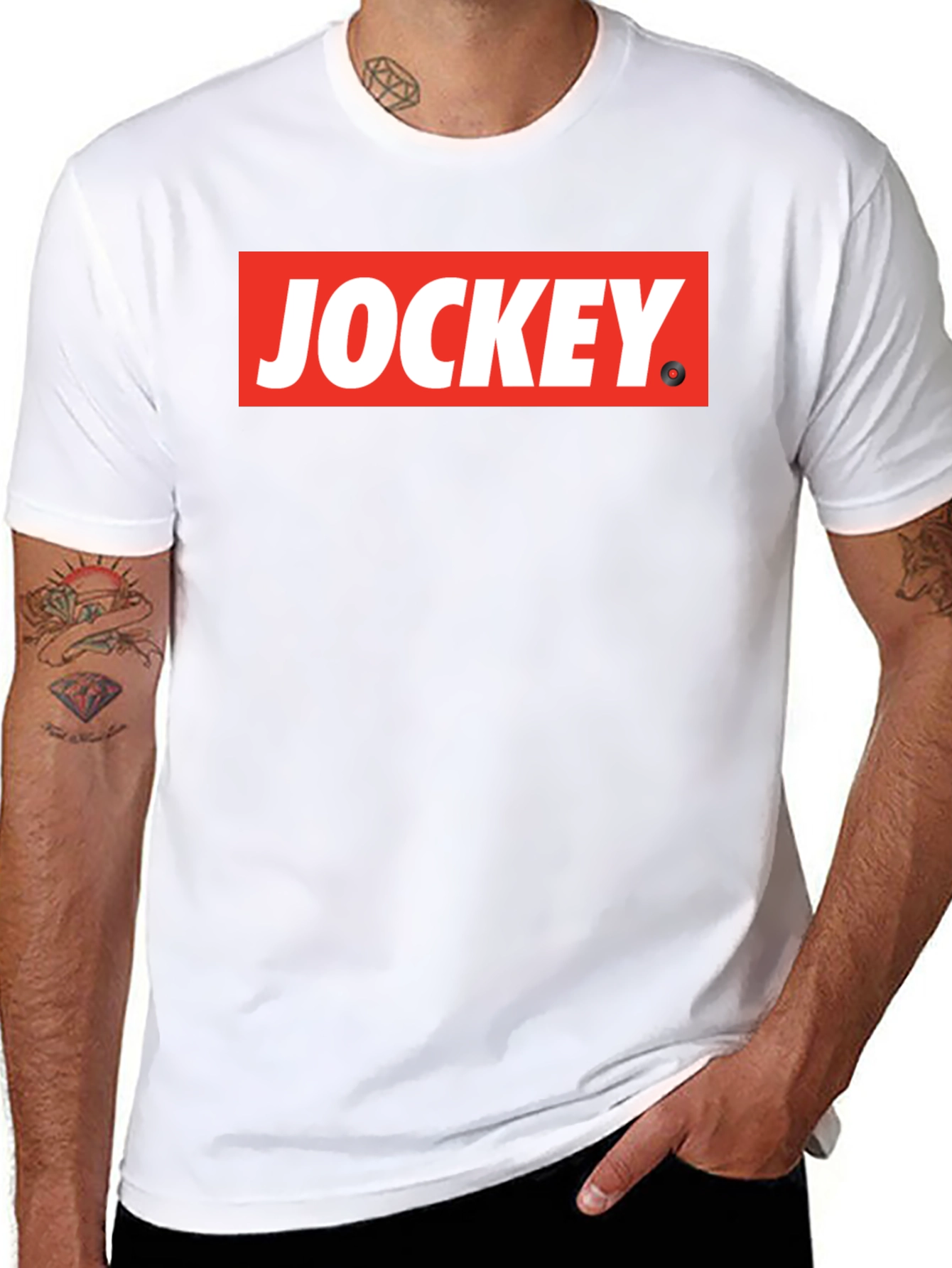 Camiseta Negra Jockey Estilo Urbano