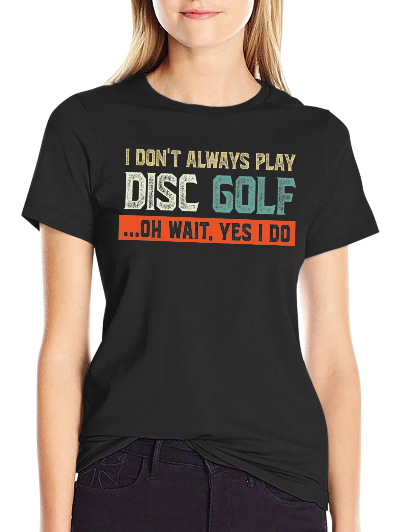 Camiseta Negra Divertida de Disc Golf
