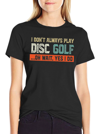 Camiseta Negra Divertida de Disc Golf