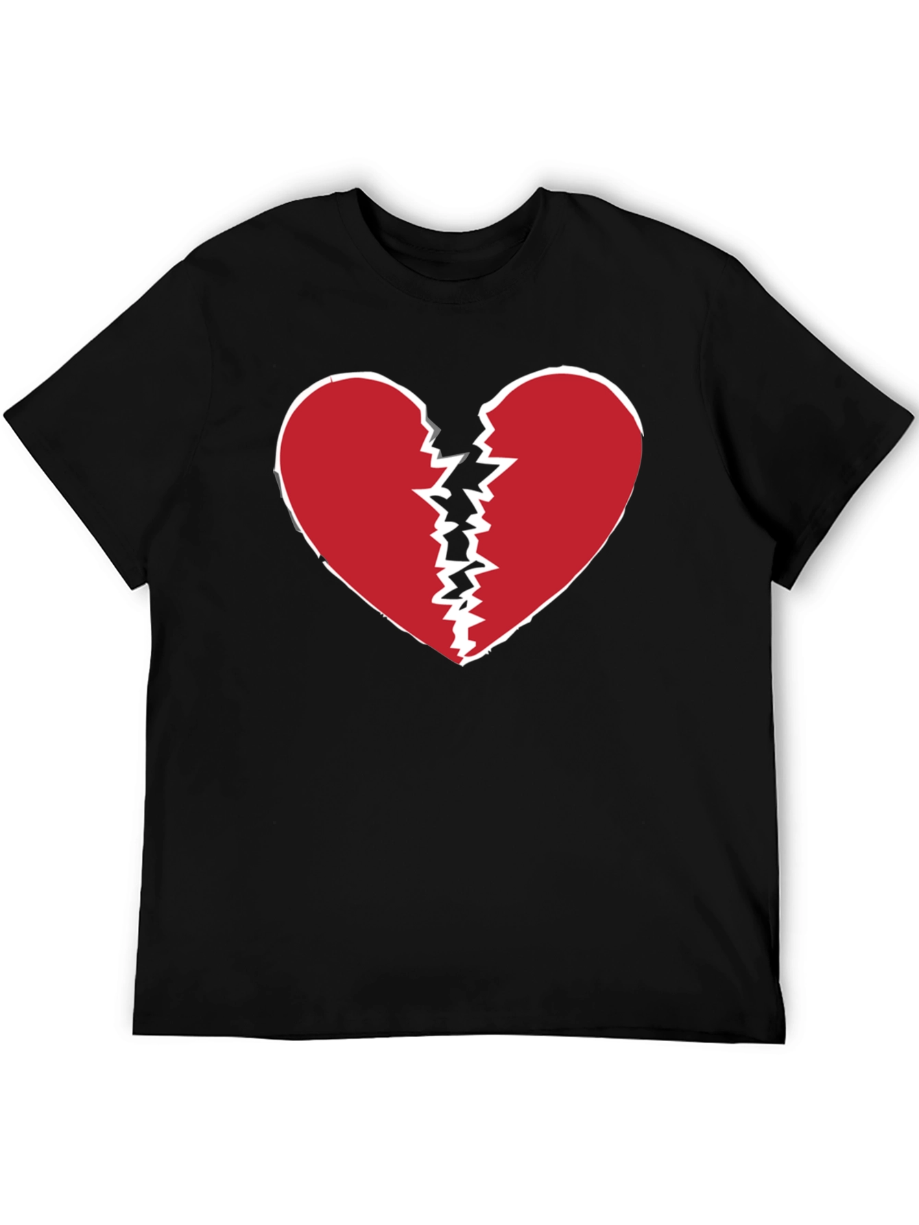 Camiseta Negra con Corazón Roto