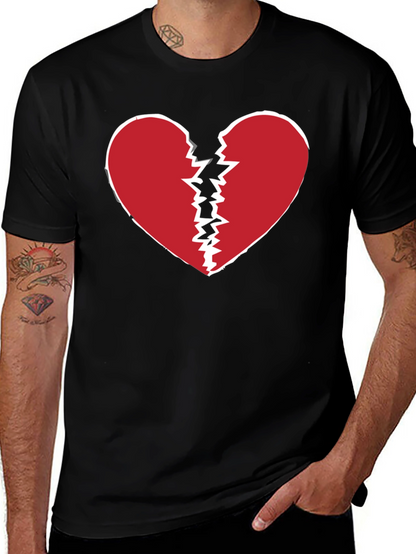 Camiseta Negra con Corazón Roto