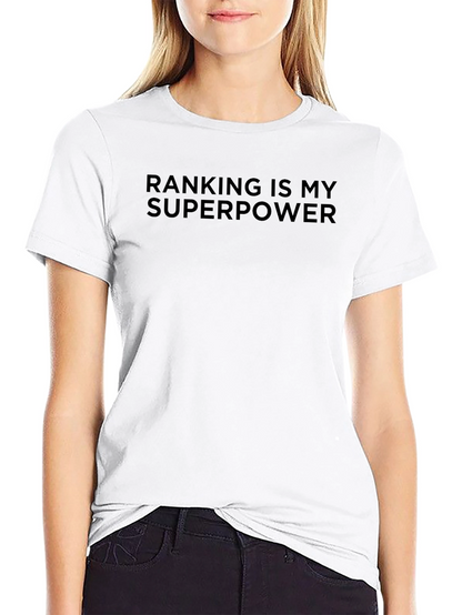 Camiseta Negra: Mi Superpoder es el Ranking