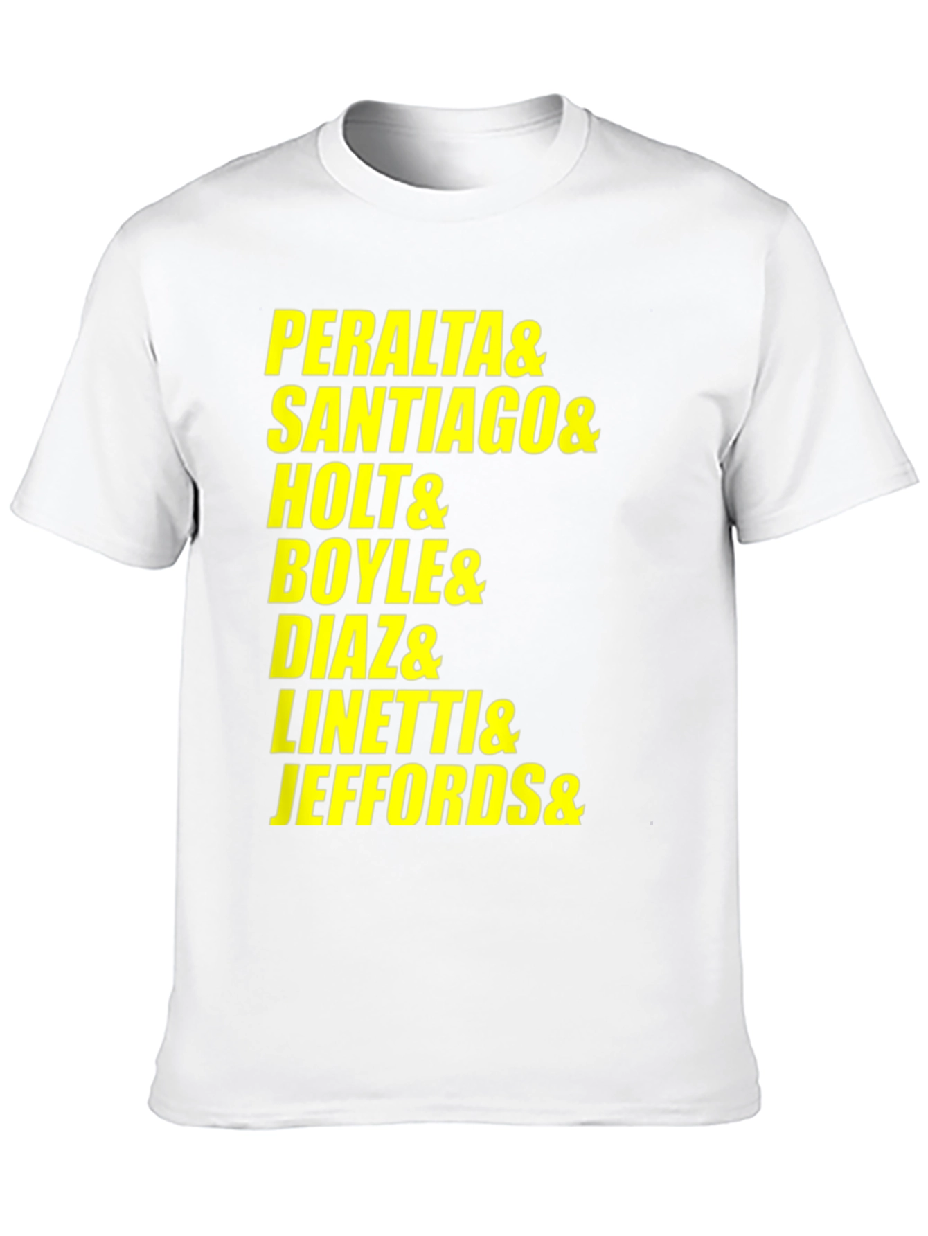 Camiseta Negra Nombres Brooklyn Nine-Nine