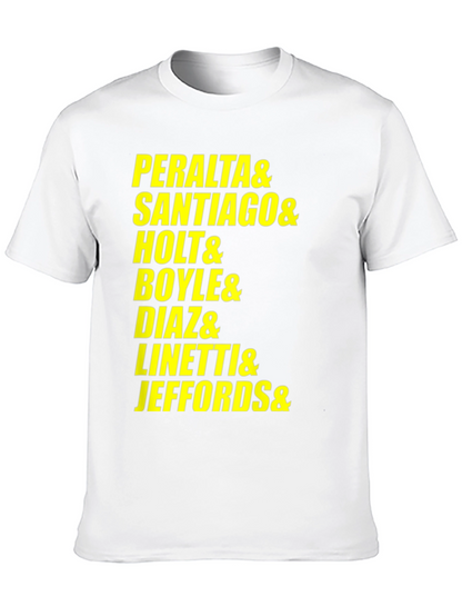 Camiseta Negra Nombres Brooklyn Nine-Nine
