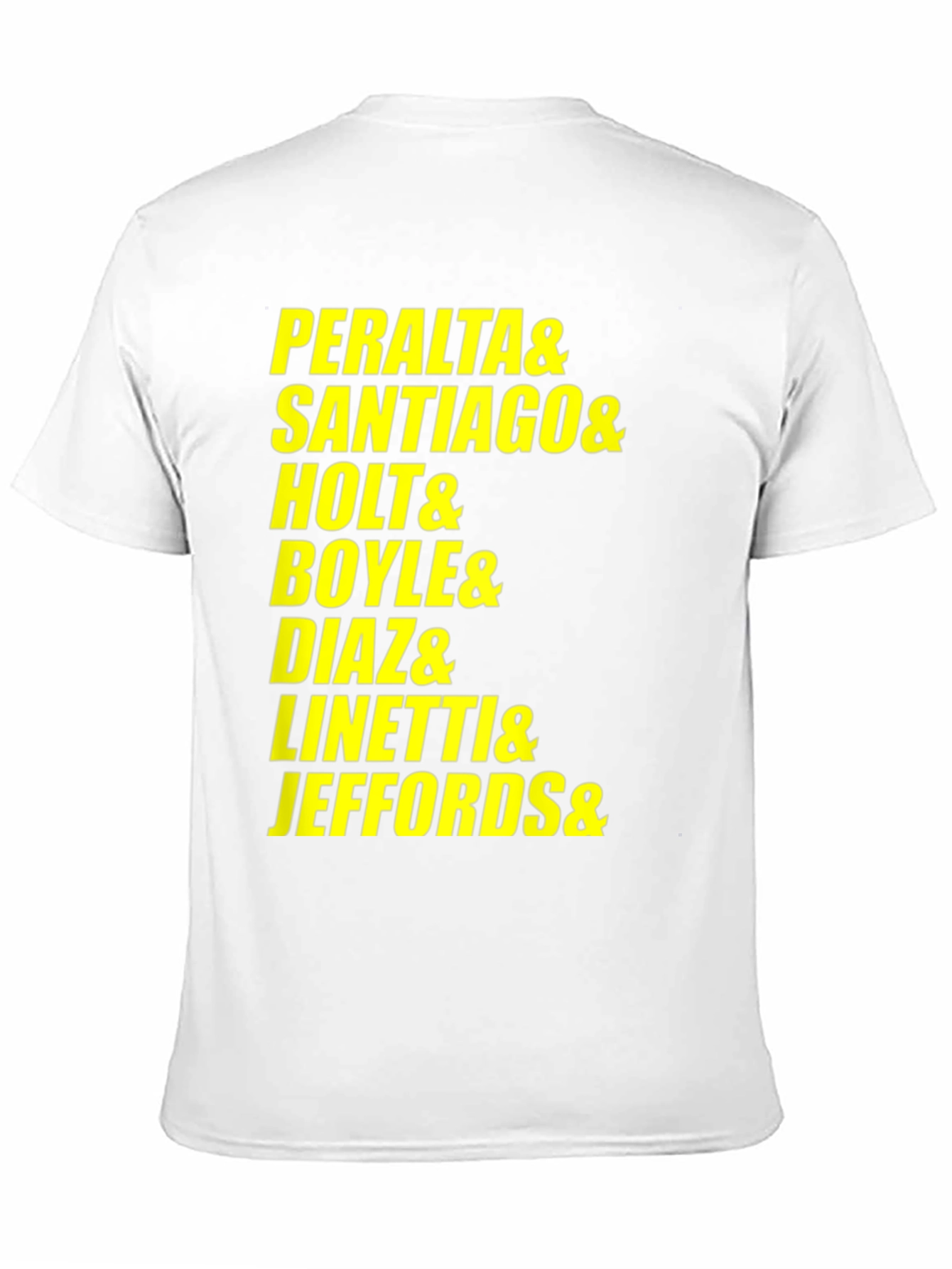 Camiseta Negra Nombres Brooklyn Nine-Nine