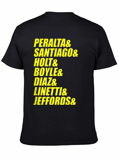 Camiseta Negra Nombres Brooklyn Nine-Nine