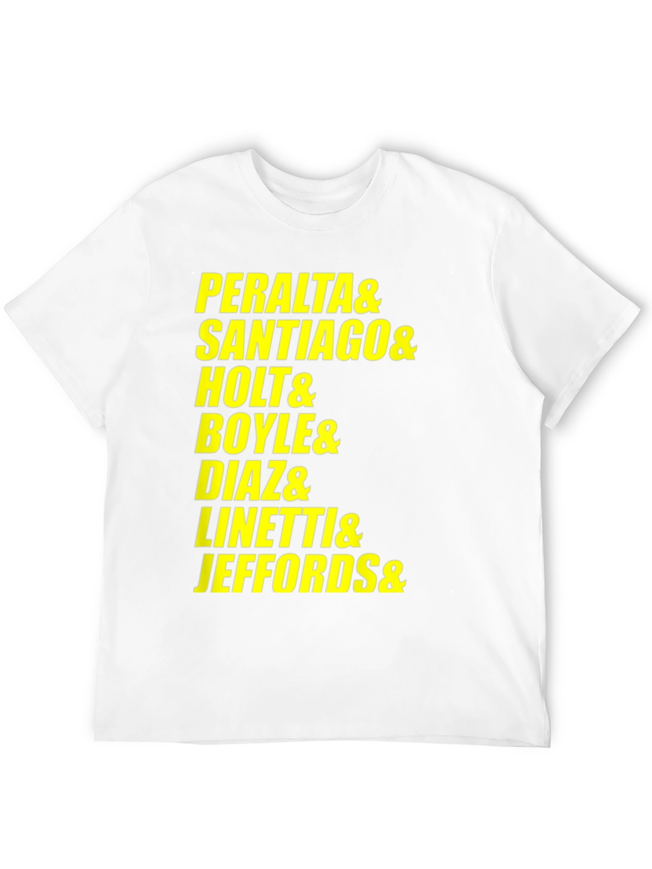 Camiseta Negra Nombres Brooklyn Nine-Nine