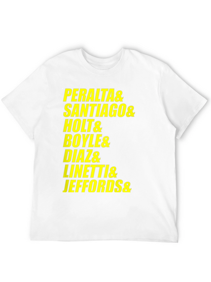 Camiseta Negra Nombres Brooklyn Nine-Nine