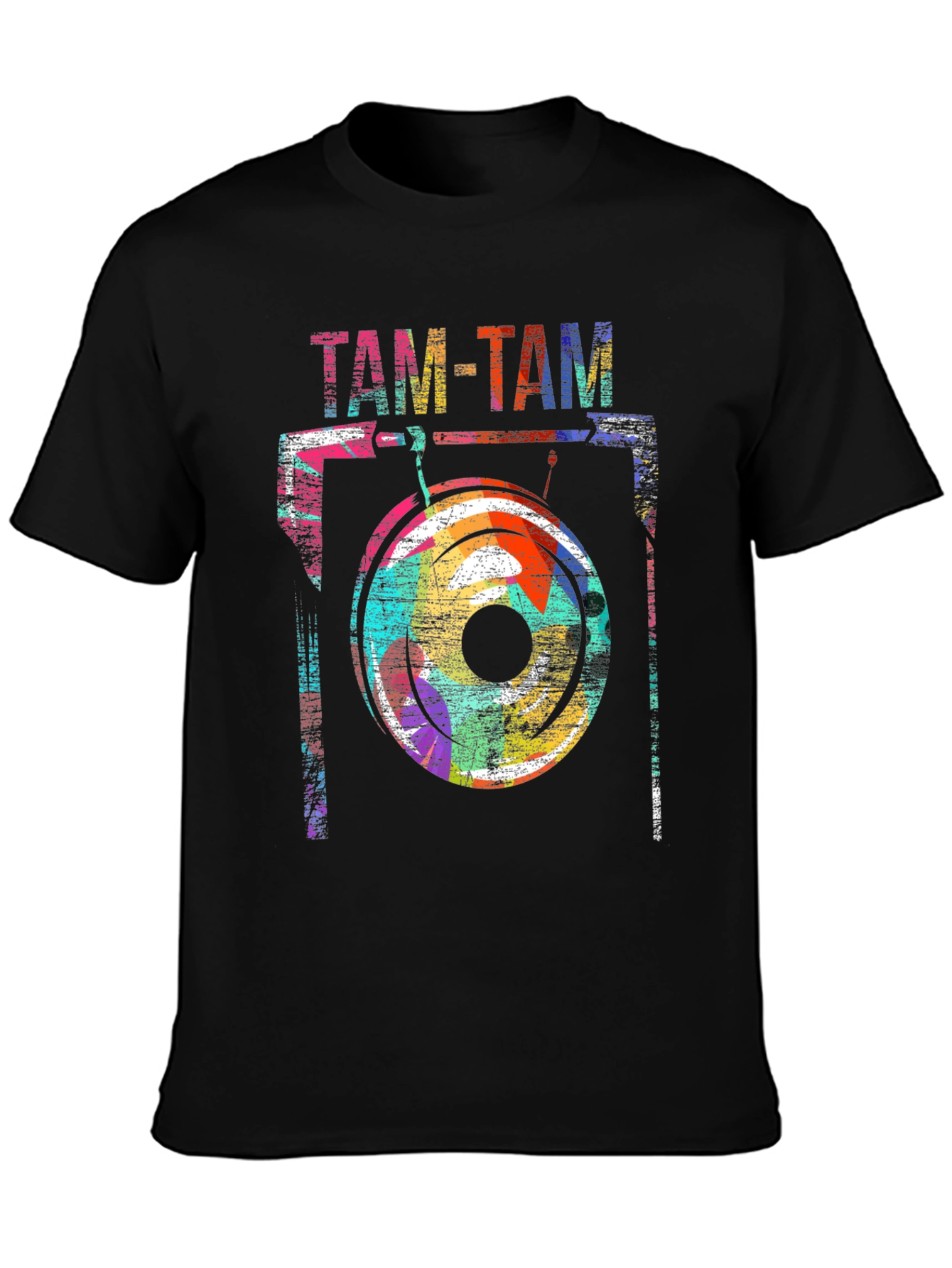 Camiseta Negra Tam-Tam Diseño Artístico