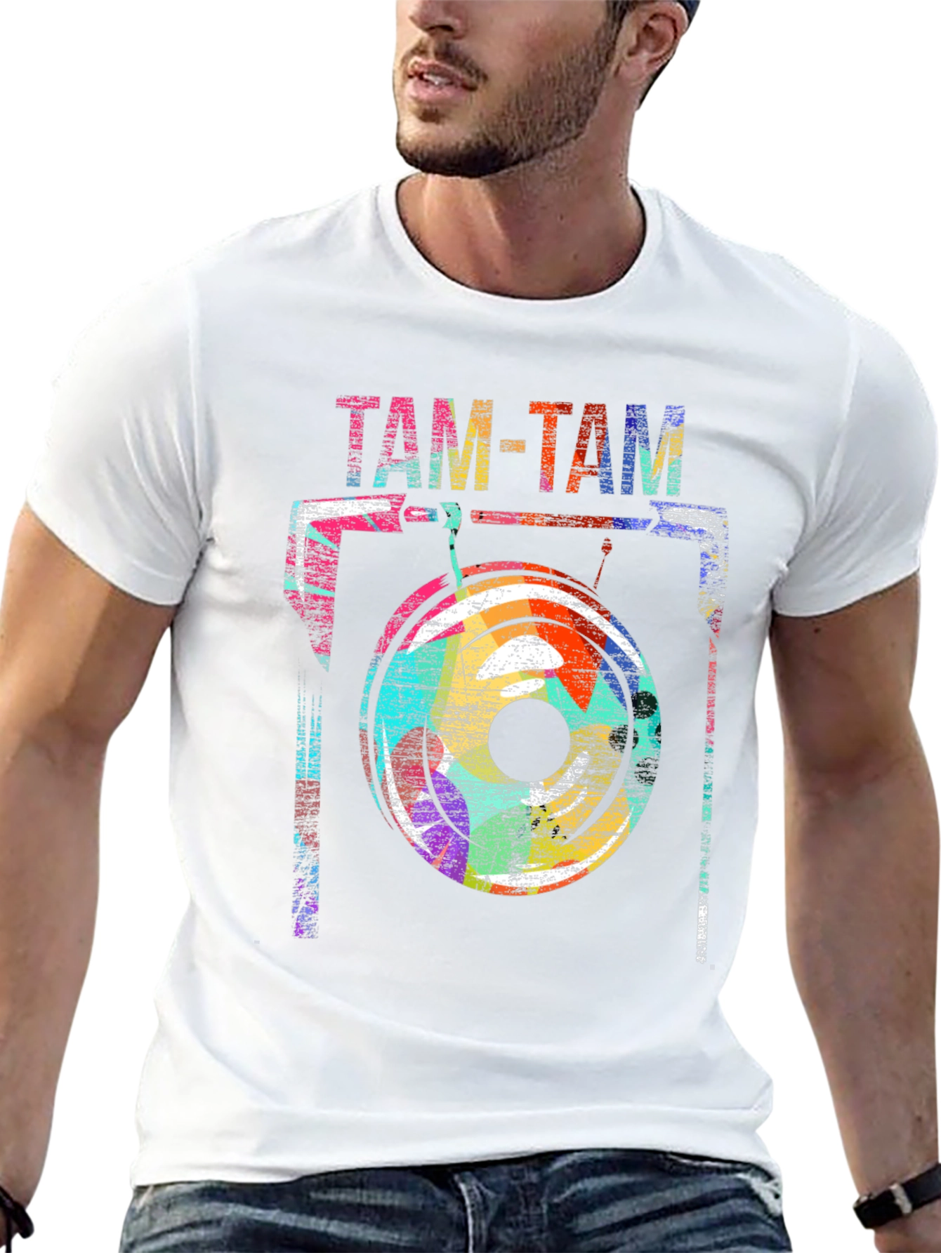 Camiseta Negra Tam-Tam Diseño Artístico