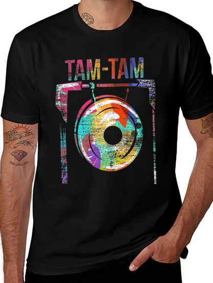 Camiseta Negra Tam-Tam Diseño Artístico