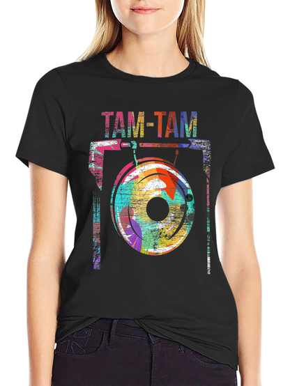Camiseta Negra Tam-Tam Diseño Artístico