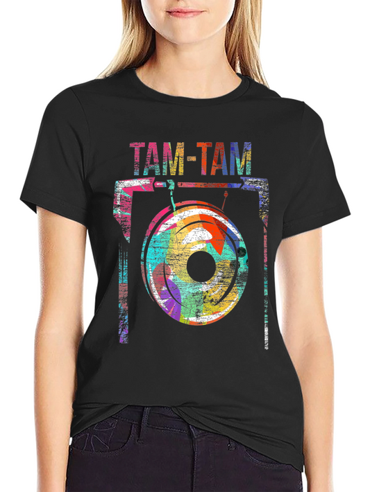 Camiseta Negra Tam-Tam Diseño Artístico